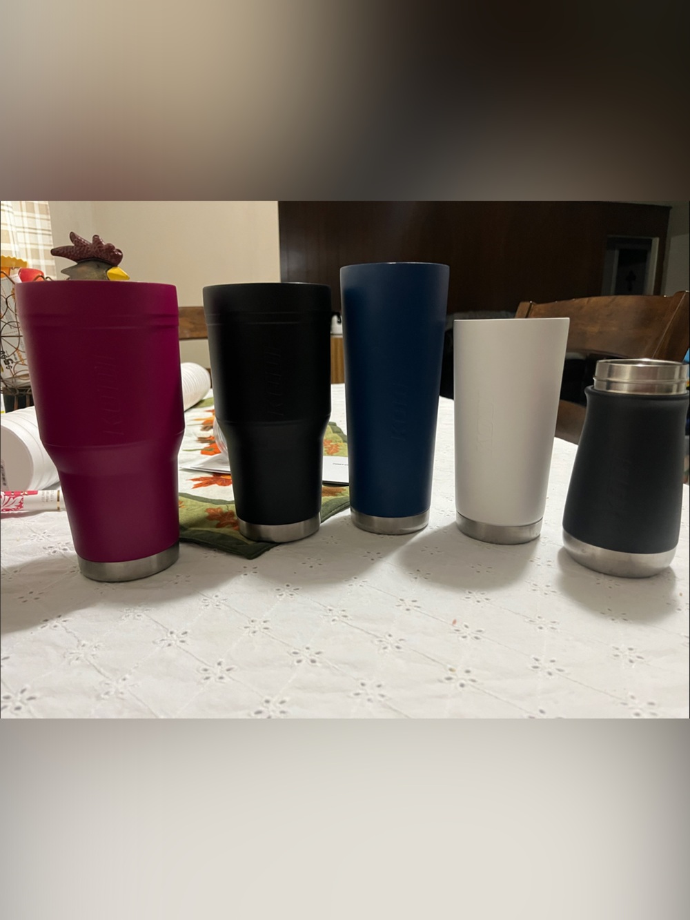 Insulated Tumbler Cup - Magenta, Black, Navy, White